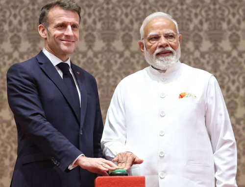 പ്രധാനമന്ത്രി മോദി മാക്രോണുമായി കൂടിക്കാഴ്ച നടത്തി  PMs Press Statement during the Joint Press Statement with the President of France