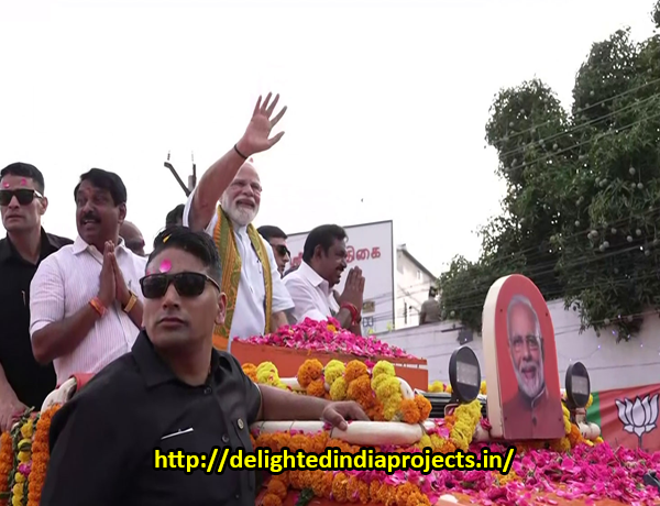 എൻഡിഎ ക്യാമ്പിന് ആവേശം പകരാൻ നാഗർകോവിൽ റോഡ് ഷോയുമായി മോദി